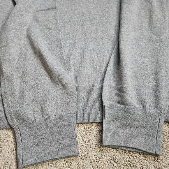 Banana Republic Luxury Blend Silk Cashmere V-Neck Men's Sweater SZ X-Large Gray - Picture 7 of 11